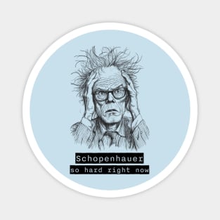 Schopenhauer Funny Philosophy gift - Greek quote for philosophers Magnet